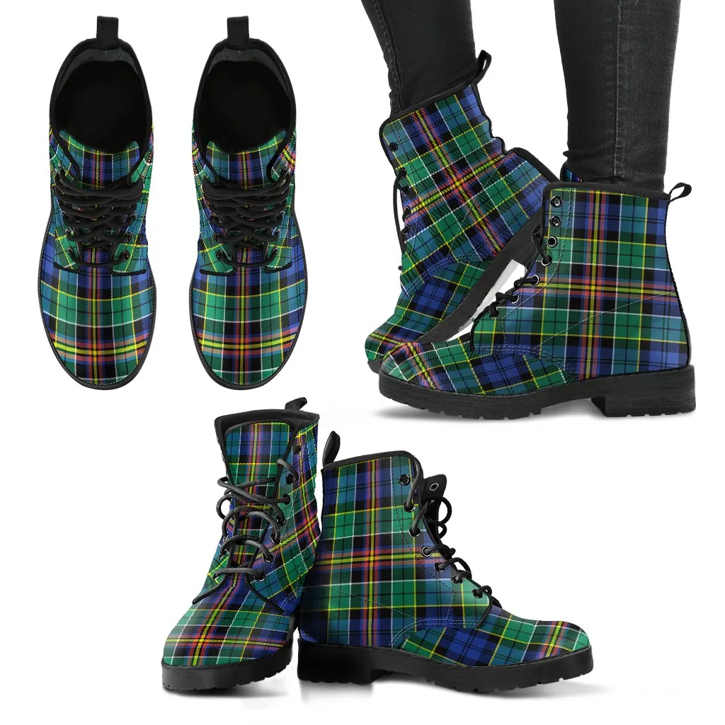 Allison Tartan Leather Boots