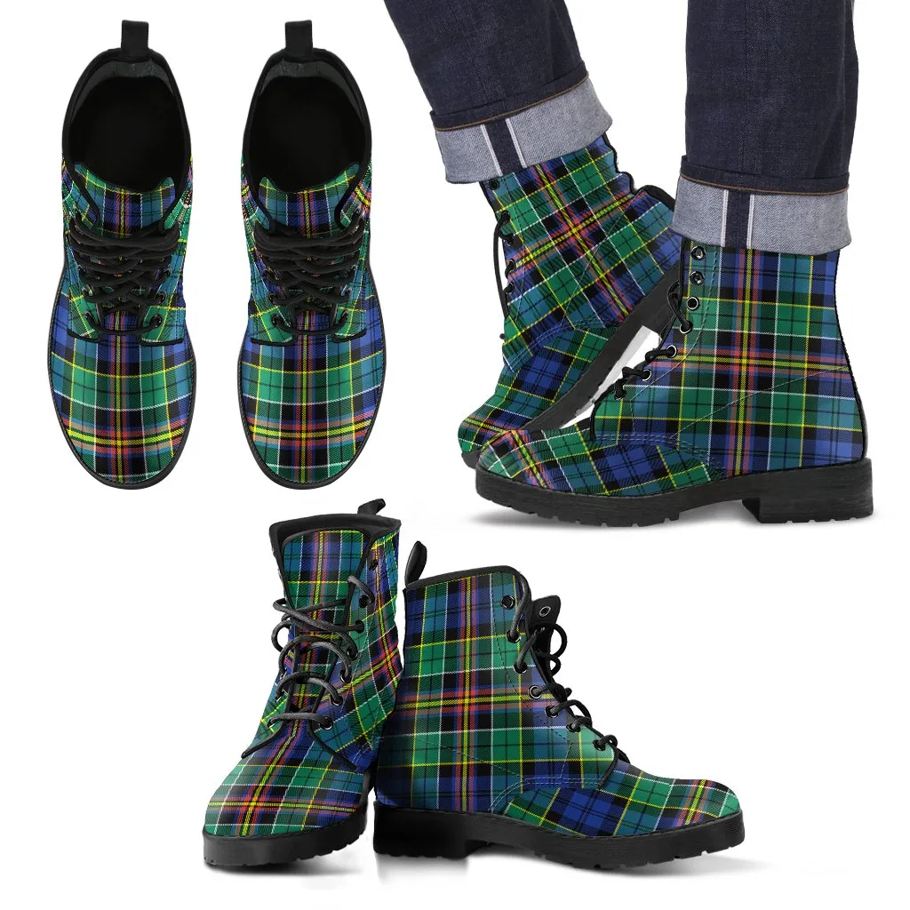 Allison Tartan Leather Boots