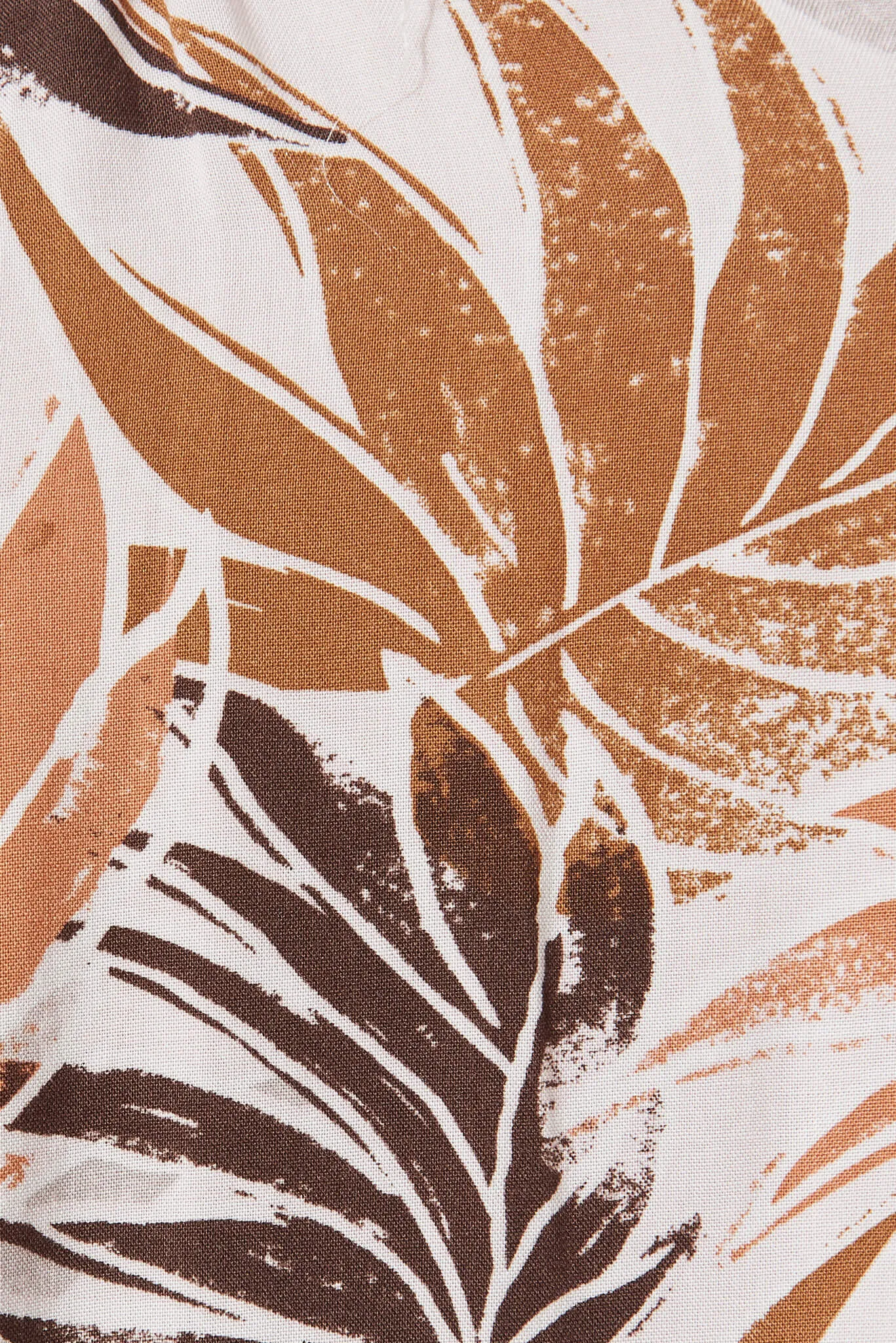 Aquarius Midi Dress In Brown Leaf Print