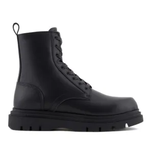 ARMANI EXCHANGE Real Leather AMPHIBIANS Boots Men XUM018-BLK