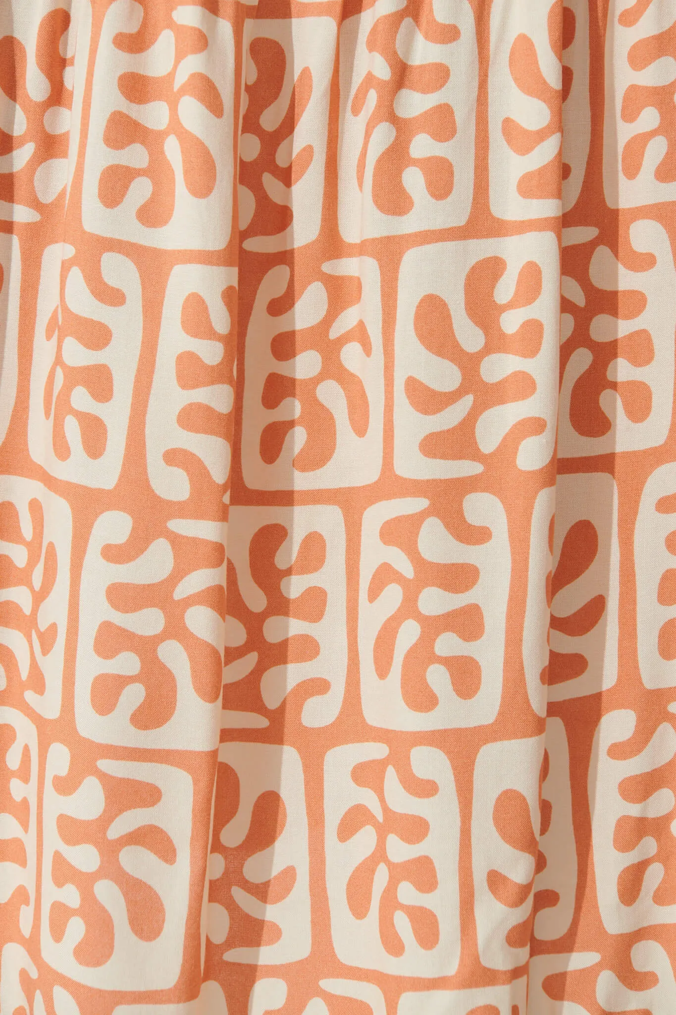Bilboa Maxi Skirt In Tan With Cream Print