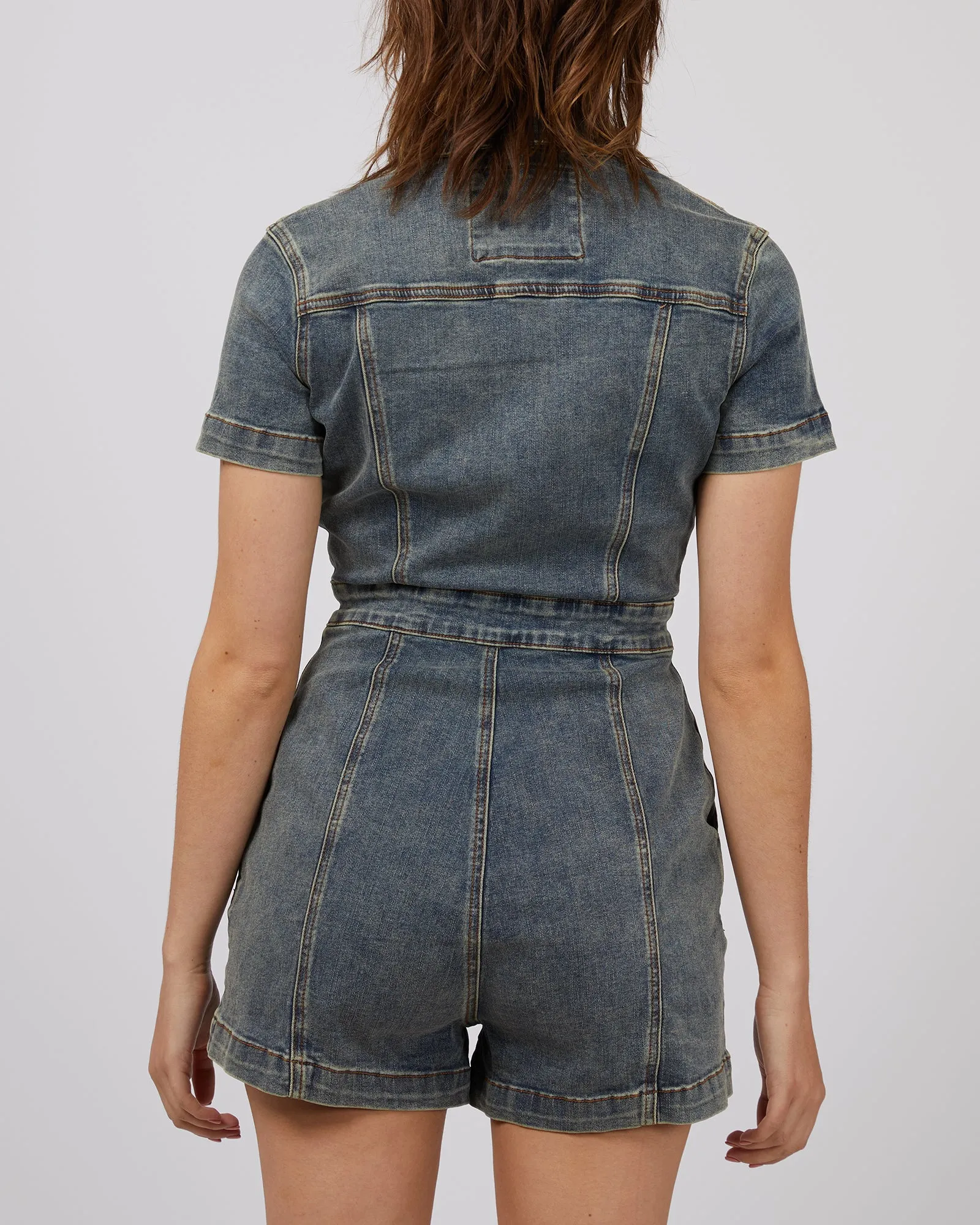 Boston Playsuit Dirty Denim