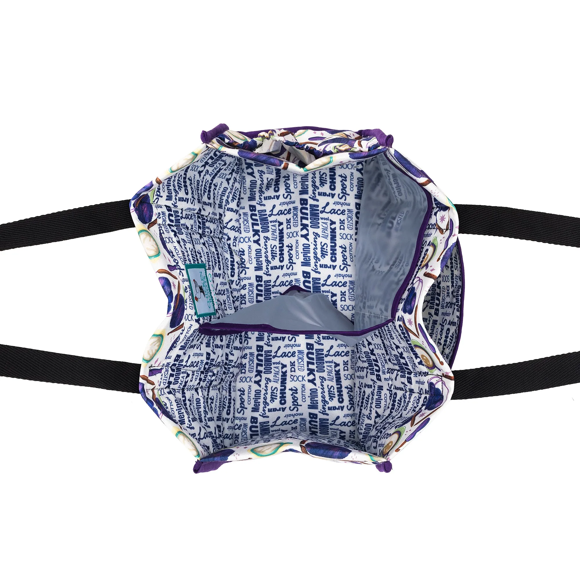 Chicken Boots x della Q Project Bag | Yarn Bombing