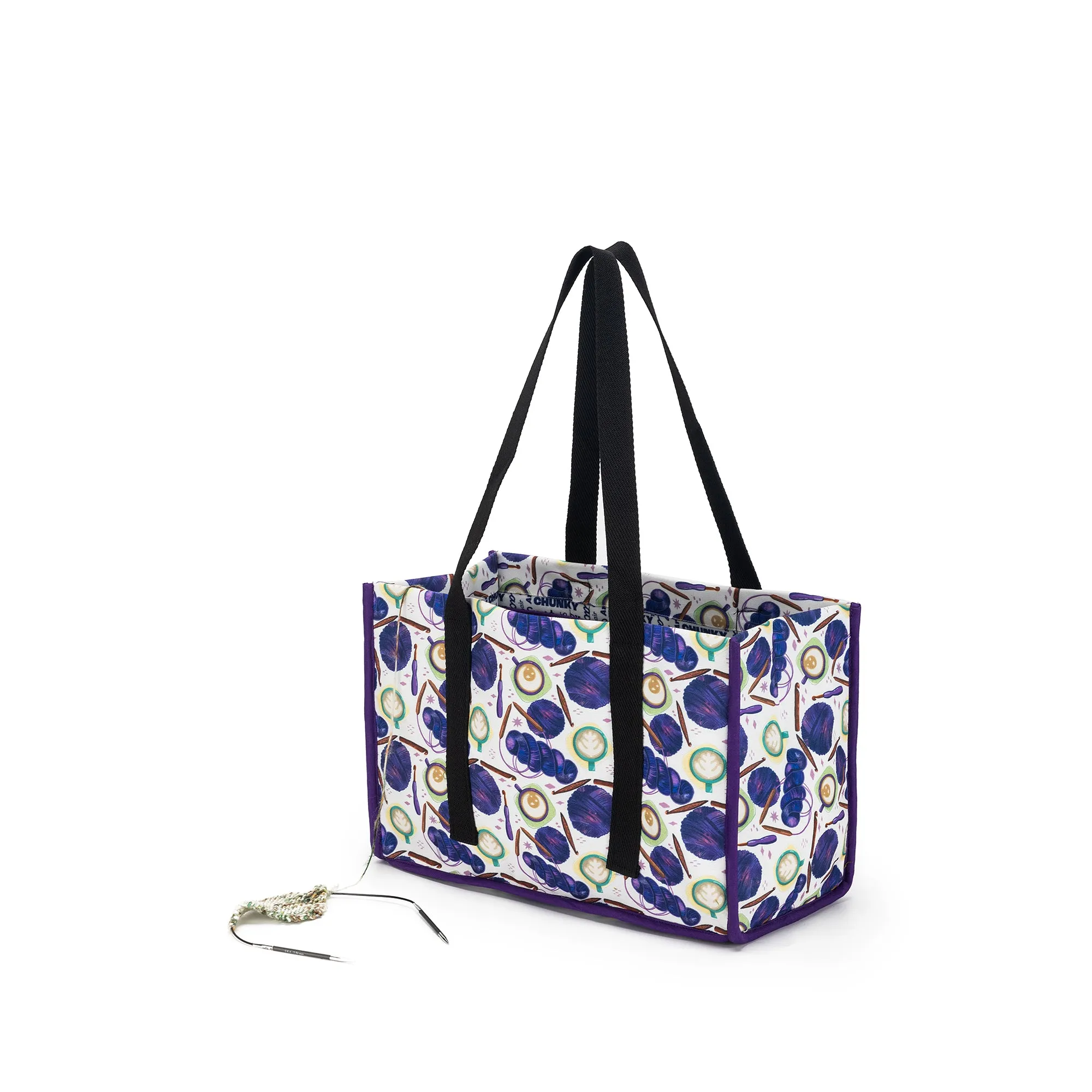 Chicken Boots x della Q Project Bag | Yarn Bombing