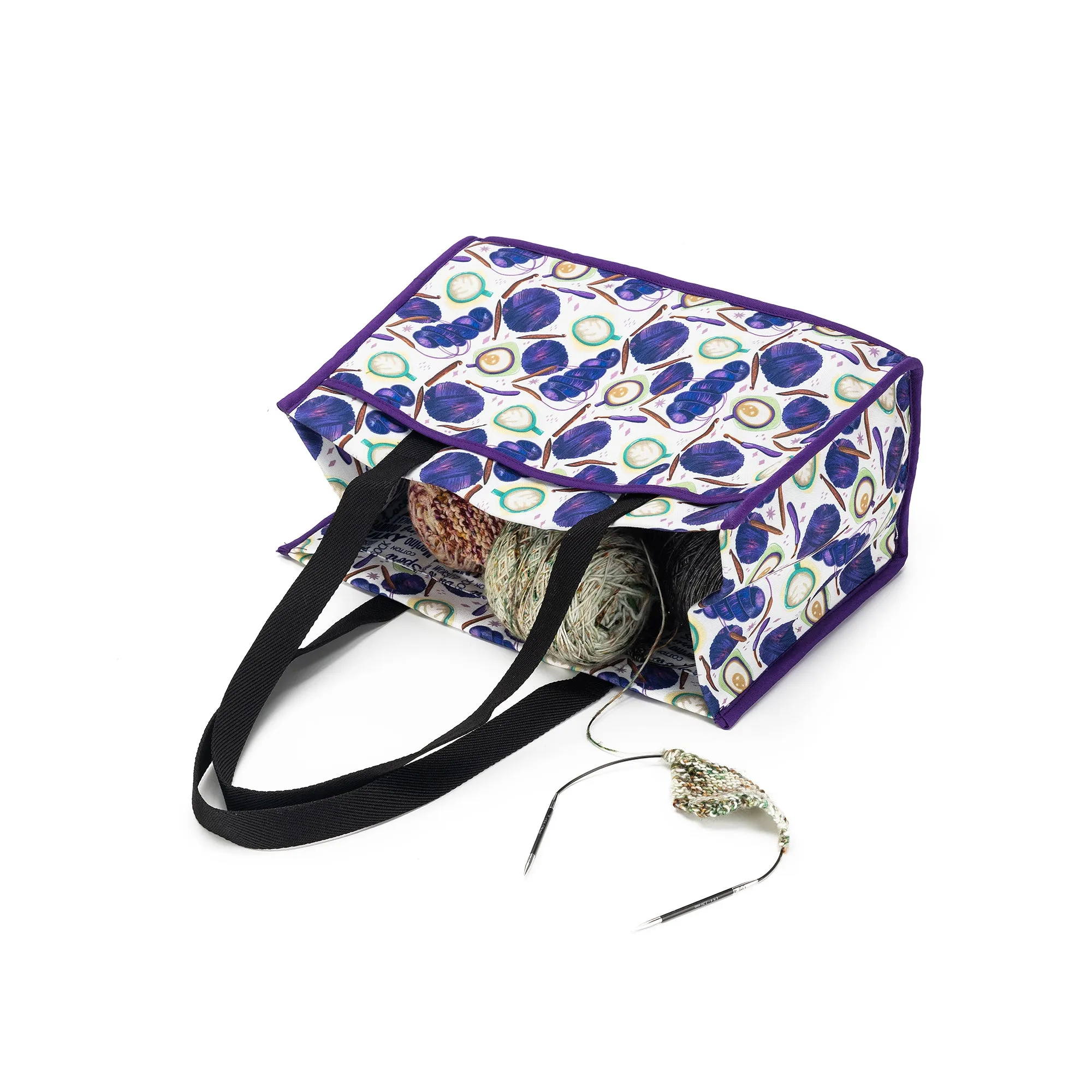 Chicken Boots x della Q Project Bag | Yarn Bombing