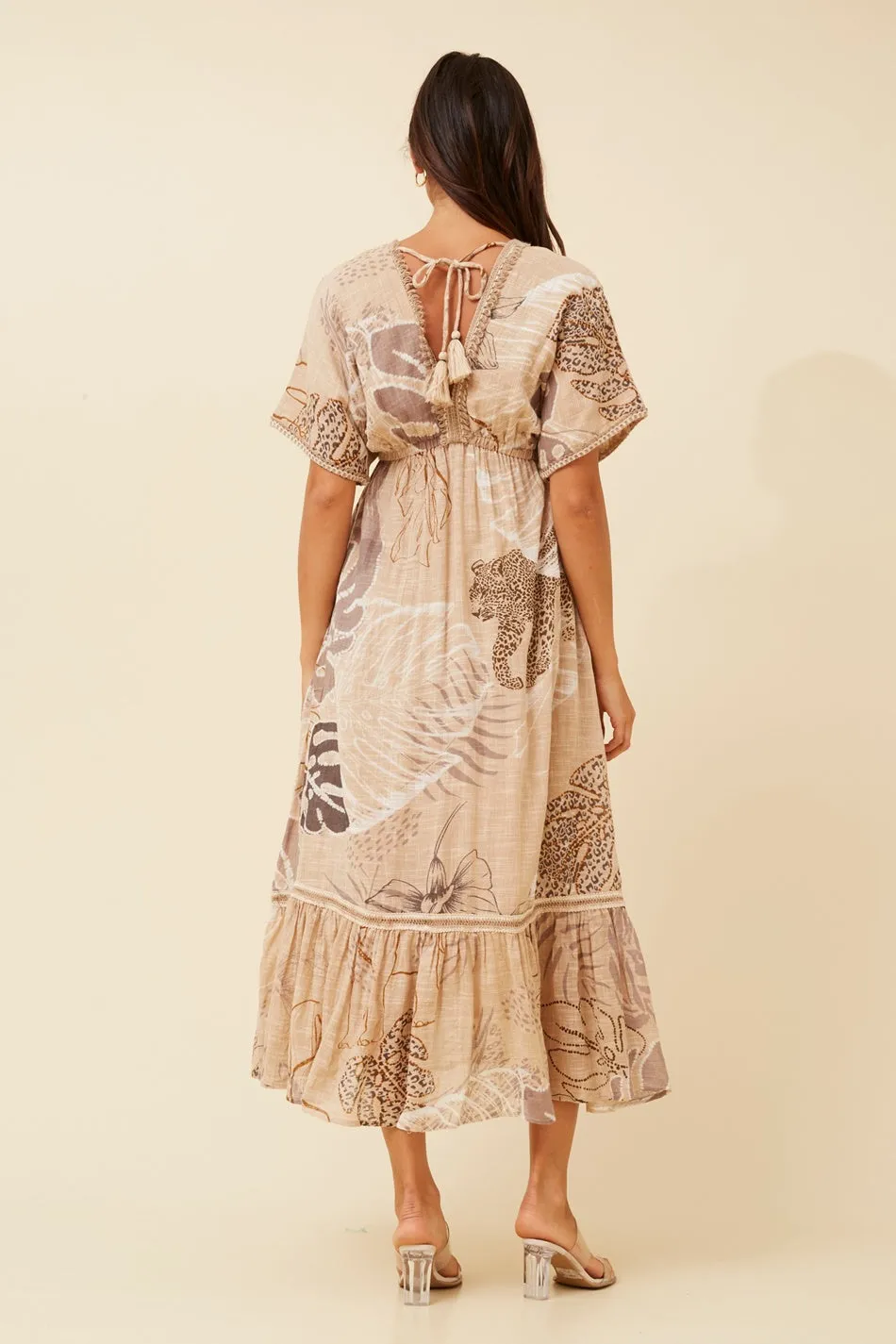 CHRISTINA BOTANICAL PRINT MAXI DRESS