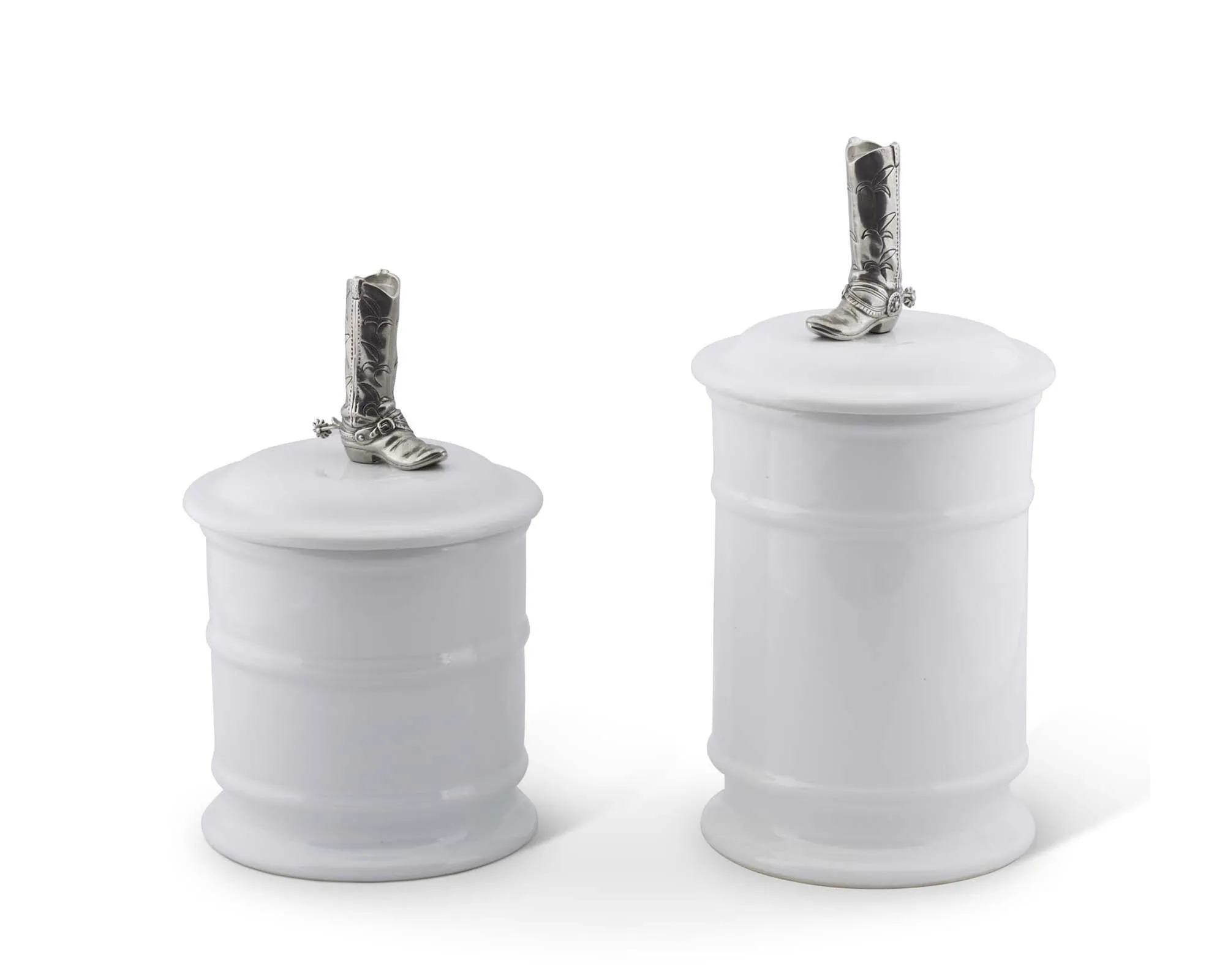 Cowboy Boot Stoneware Canister- Tall