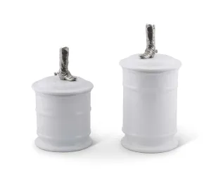 Cowboy Boot Stoneware Canister- Tall