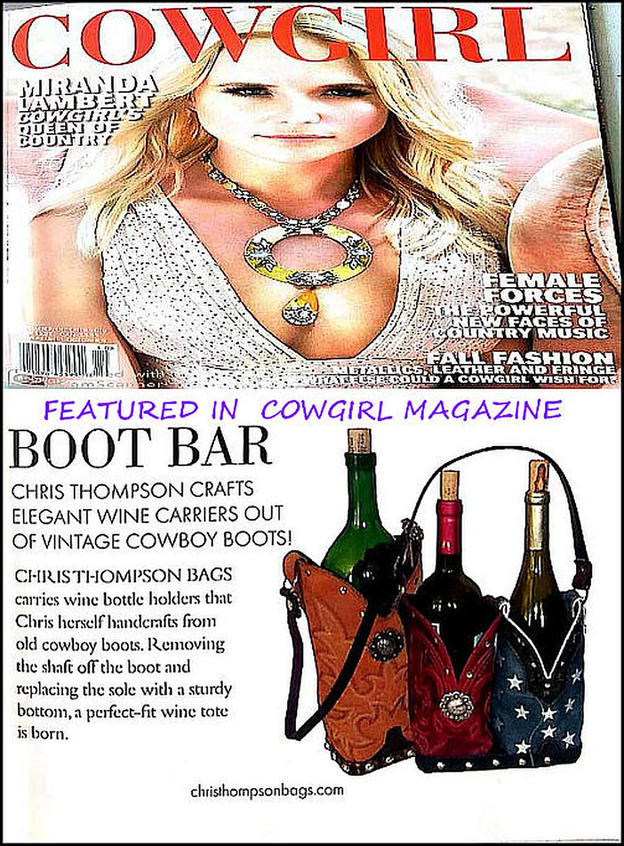 Cowboy Boot Wine Tote wt803