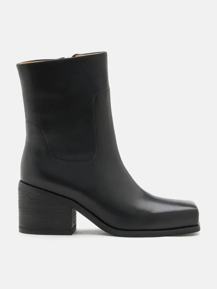 Eden Square Toe Leather Ankle Boots