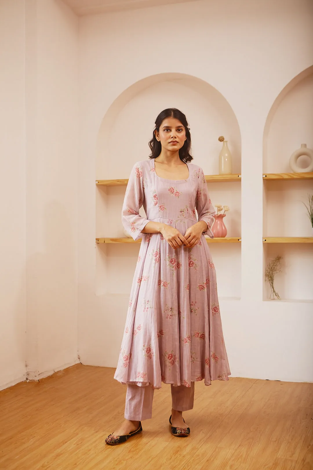 LIGHT MAUVE ANARKALI SET