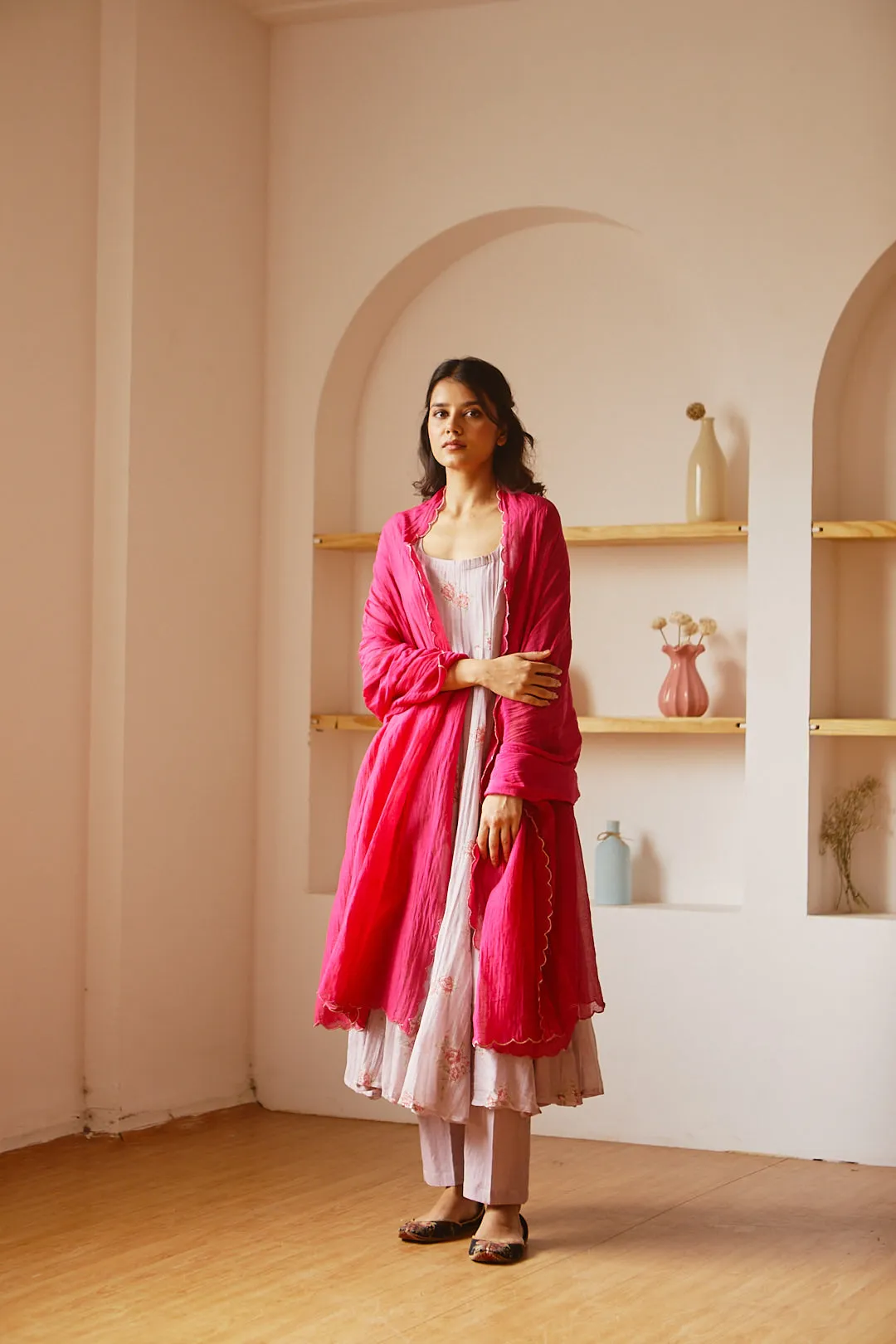 LIGHT MAUVE ANARKALI SET