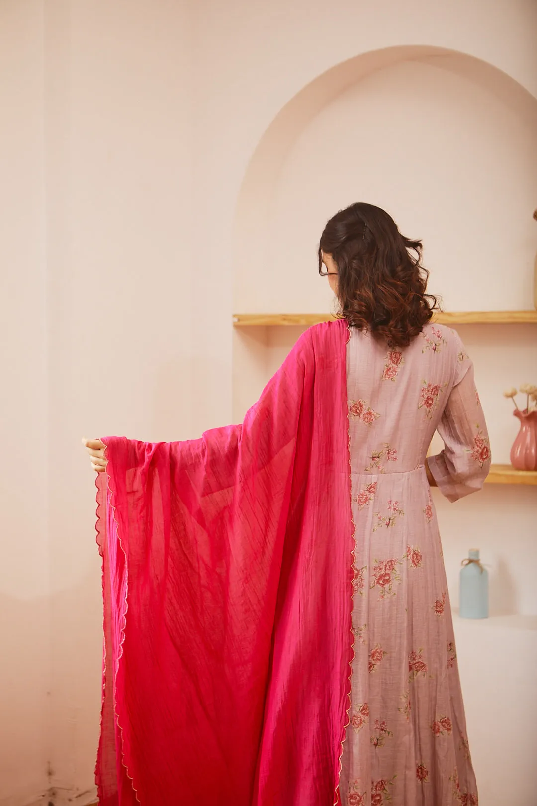 LIGHT MAUVE ANARKALI SET