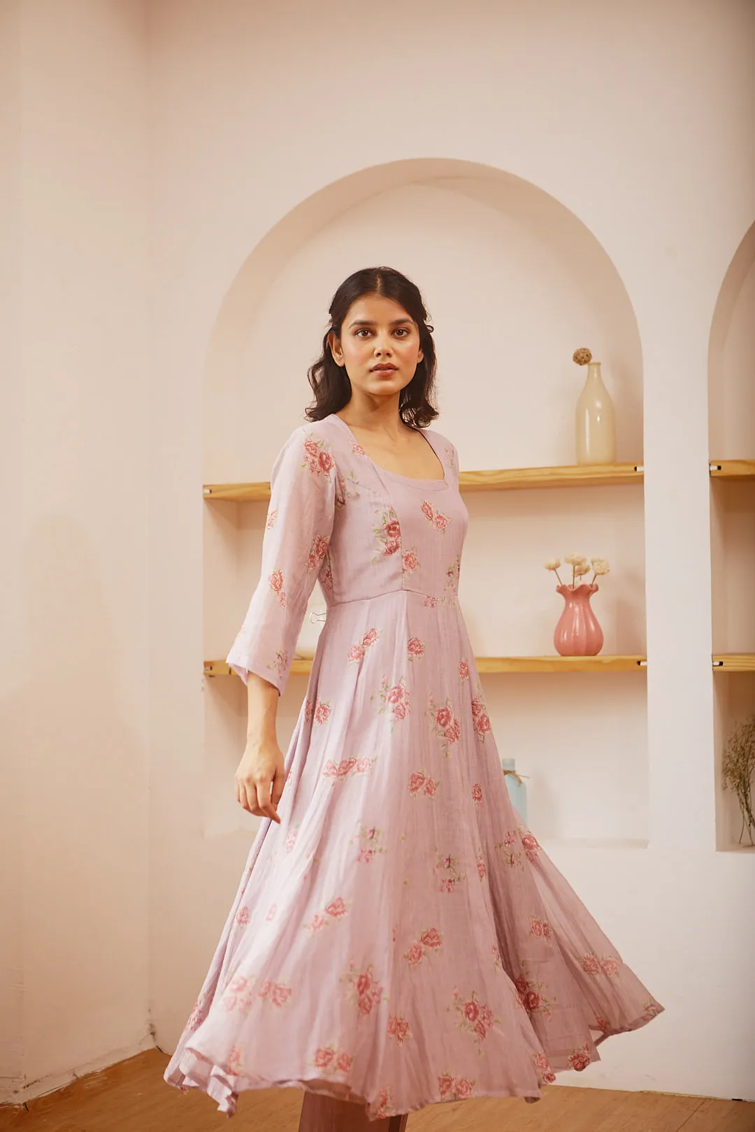 LIGHT MAUVE ANARKALI SET