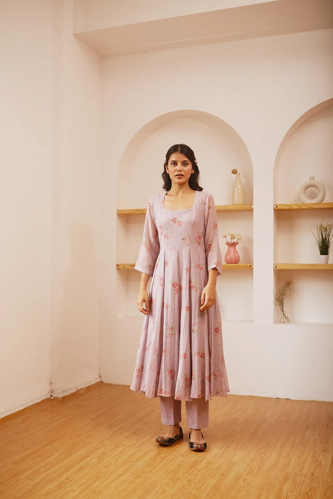 LIGHT MAUVE ANARKALI SET