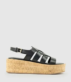 LYNARA Strappy Sandal on Unit in Black