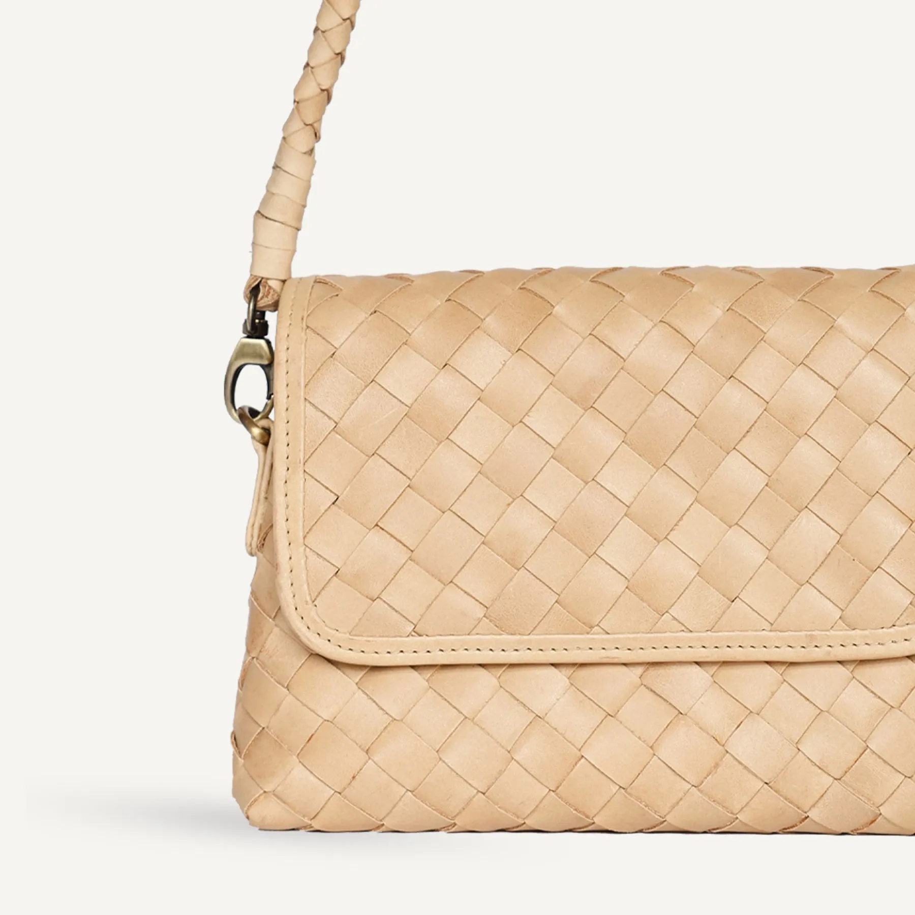 Mini Madeleine Handbag in Caramel