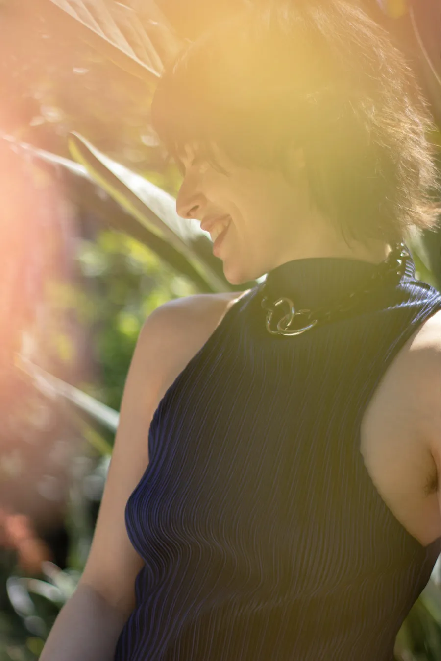 Pleated Halterneck Maxi Dress