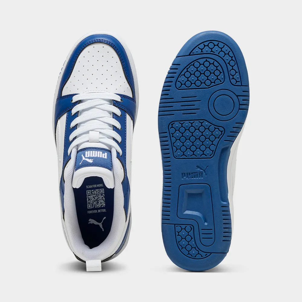 Puma Youth Rebound V6 Lo Jr Sneaker Blue/white _ 183444 _ Blue