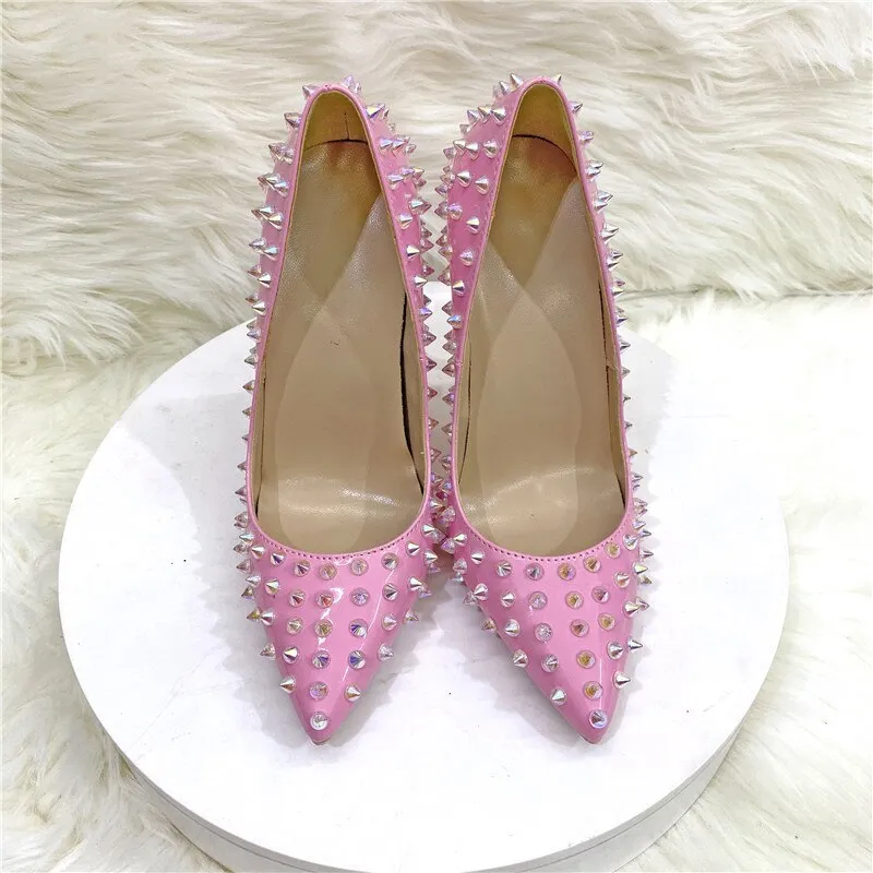 Punk and Chic Pointed Toe High Heel Shoes with Studs