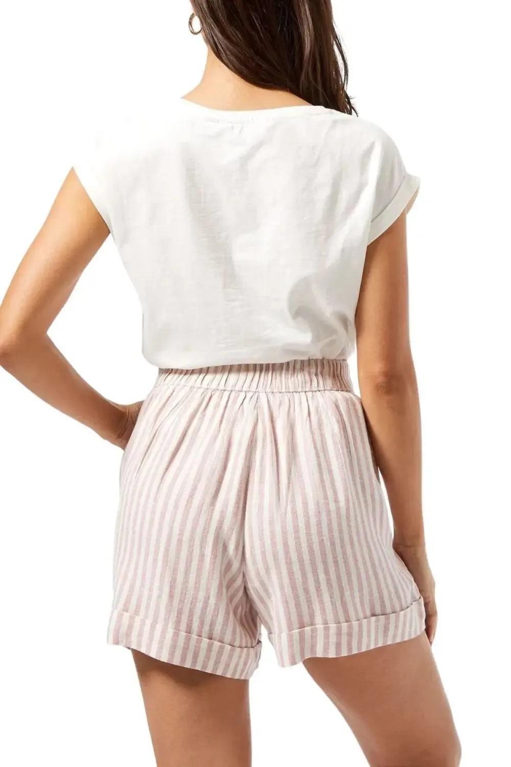 Striped High Waist Shorts