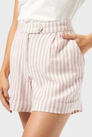 Striped High Waist Shorts