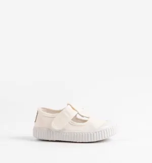 T-Straps Canvas Shoe, Blanco/White (Pre-Order