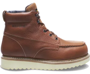 Wolverine W08289 Men's 6" Moc-Toe Steel-Toe EH Work Boot - Brown